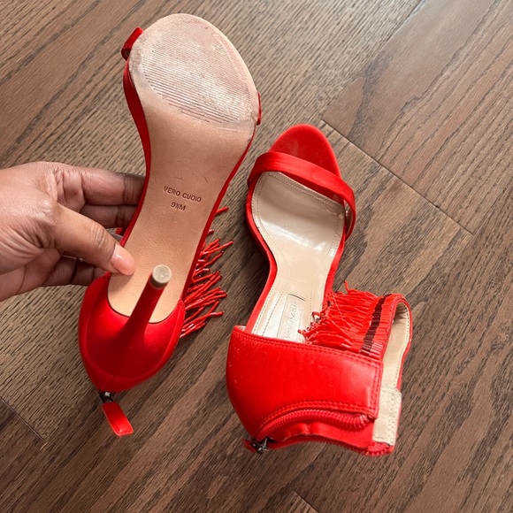 Bcbgmaxazria Fringe red Sandals - Picture 3 of 7